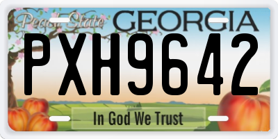 GA license plate PXH9642