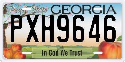 GA license plate PXH9646