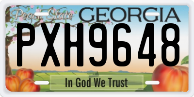 GA license plate PXH9648