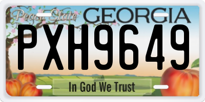 GA license plate PXH9649