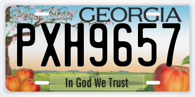 GA license plate PXH9657