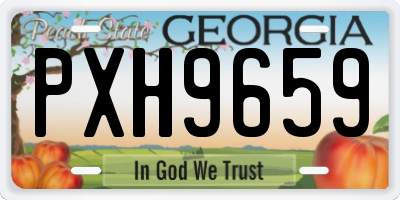 GA license plate PXH9659