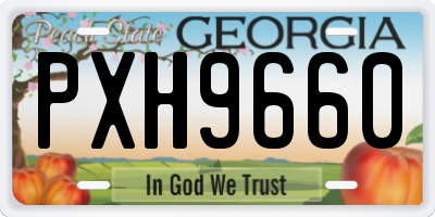 GA license plate PXH9660