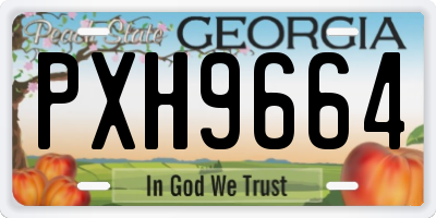 GA license plate PXH9664