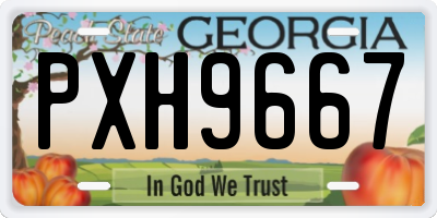 GA license plate PXH9667