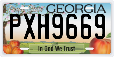 GA license plate PXH9669