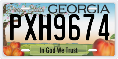 GA license plate PXH9674