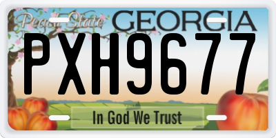 GA license plate PXH9677