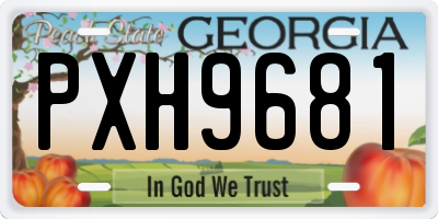 GA license plate PXH9681