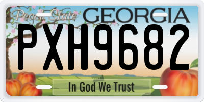 GA license plate PXH9682