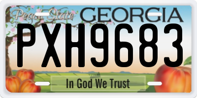 GA license plate PXH9683