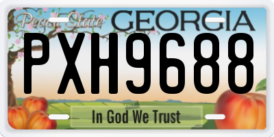 GA license plate PXH9688