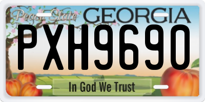 GA license plate PXH9690