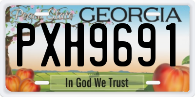 GA license plate PXH9691