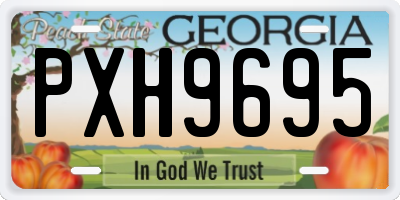 GA license plate PXH9695