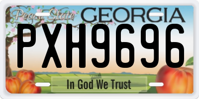 GA license plate PXH9696