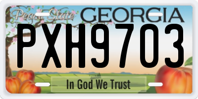 GA license plate PXH9703