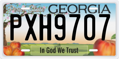 GA license plate PXH9707