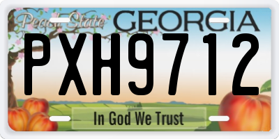 GA license plate PXH9712