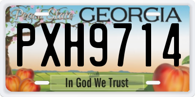 GA license plate PXH9714