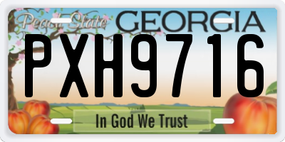 GA license plate PXH9716
