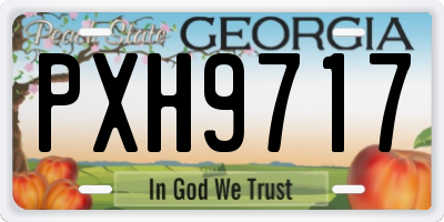 GA license plate PXH9717