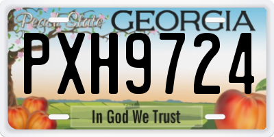 GA license plate PXH9724