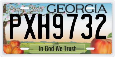 GA license plate PXH9732