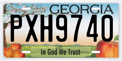 GA license plate PXH9740