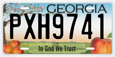 GA license plate PXH9741