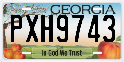 GA license plate PXH9743