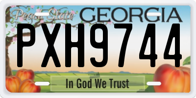 GA license plate PXH9744