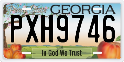 GA license plate PXH9746