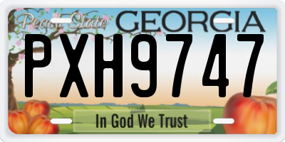 GA license plate PXH9747