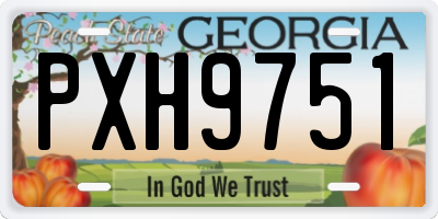 GA license plate PXH9751