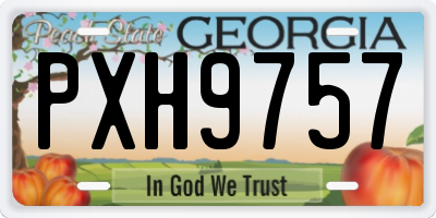 GA license plate PXH9757