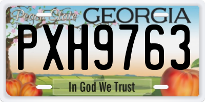 GA license plate PXH9763
