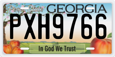GA license plate PXH9766