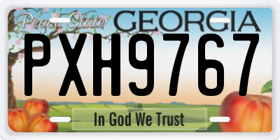GA license plate PXH9767