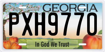 GA license plate PXH9770