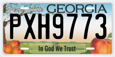 GA license plate PXH9773