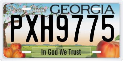 GA license plate PXH9775