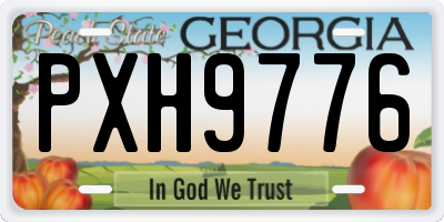 GA license plate PXH9776