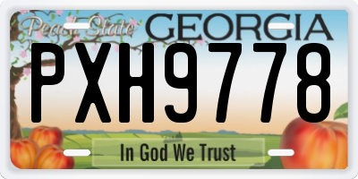 GA license plate PXH9778