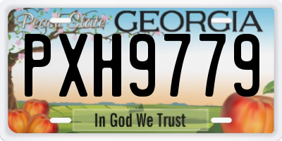 GA license plate PXH9779