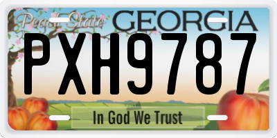 GA license plate PXH9787