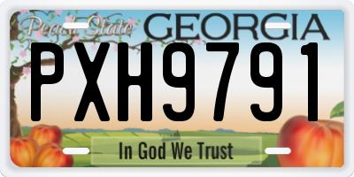 GA license plate PXH9791
