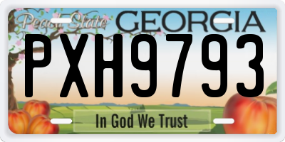 GA license plate PXH9793