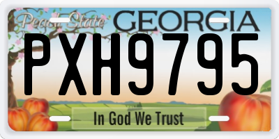 GA license plate PXH9795