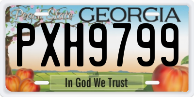 GA license plate PXH9799